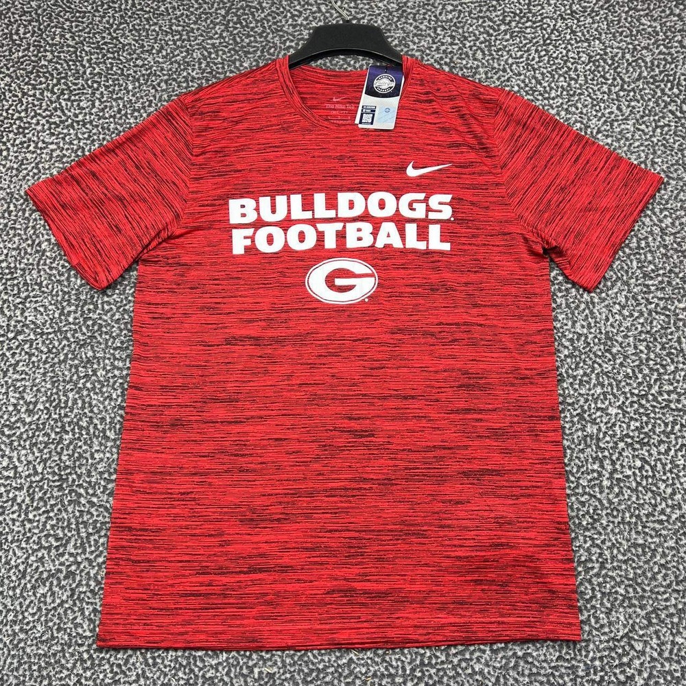 Nike Georgia Bulldogs NCAA Dri-Fit Shirt Men Large Red Short Sleeve New L